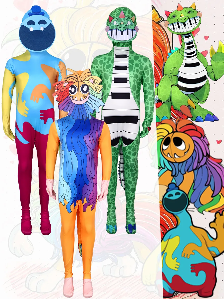 Костюмы Кошмарные животные Doeys The Doughman костюмы для косплея пианозавра