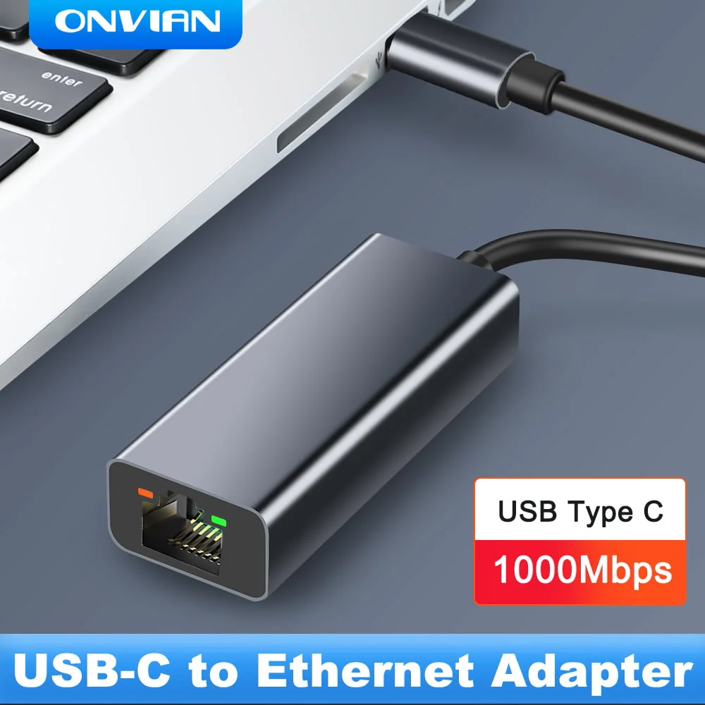 onvian usb c ethernet usb c to rj45 lan adapter for macbook pro samsung galaxy s9s8note 9 type c network card usb ethernet free global shipping