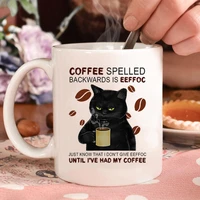 coffee cup black cat cup interesting black cat drinking coffee cup cat lover coffee cup creative gift tumbler cups in bulk
