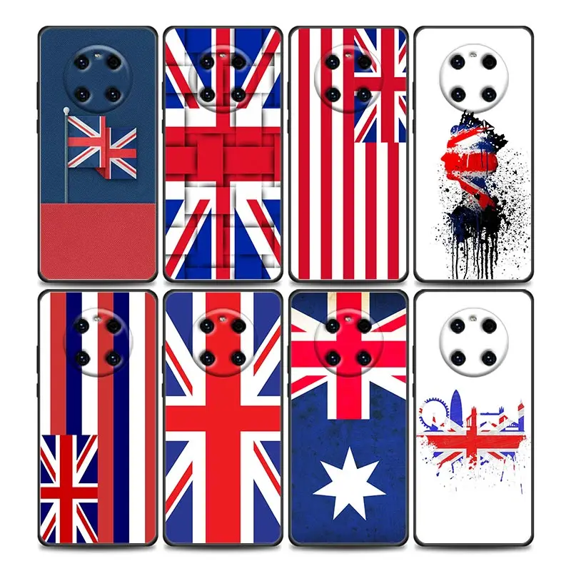 

British flag Phone Case For Huawei Mate 10 20 40 40Rs Y6 Y7 Y7a Y8s Y8p Y9a Enjoy 20e 2019 Lite Pro Plus Black Cover Fundas Capa