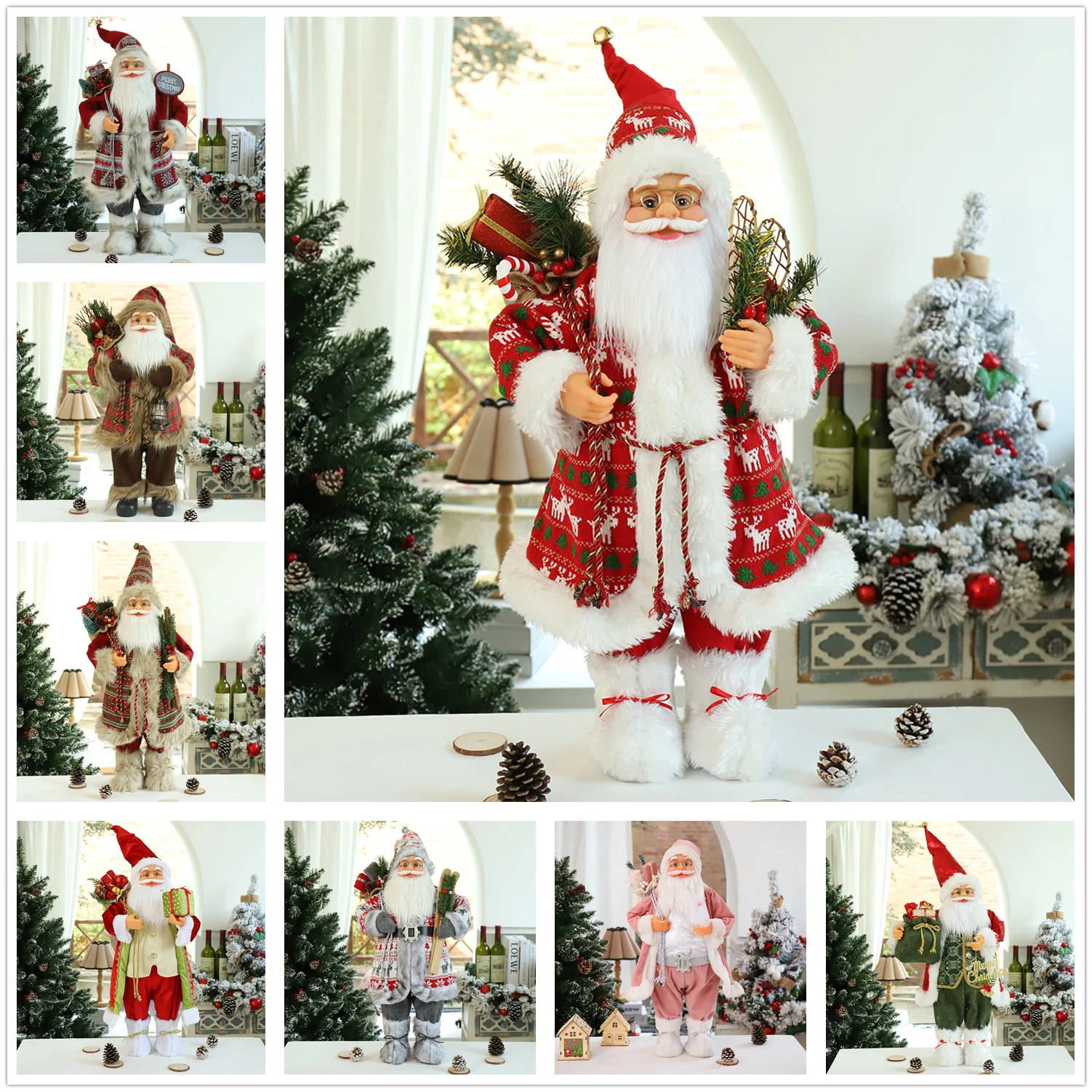

New Christmas Doll 30CM Santa Claus Elk Snowman New Year 2023 Merry Christmas Decorations for Home Ornaments Natal Navidad