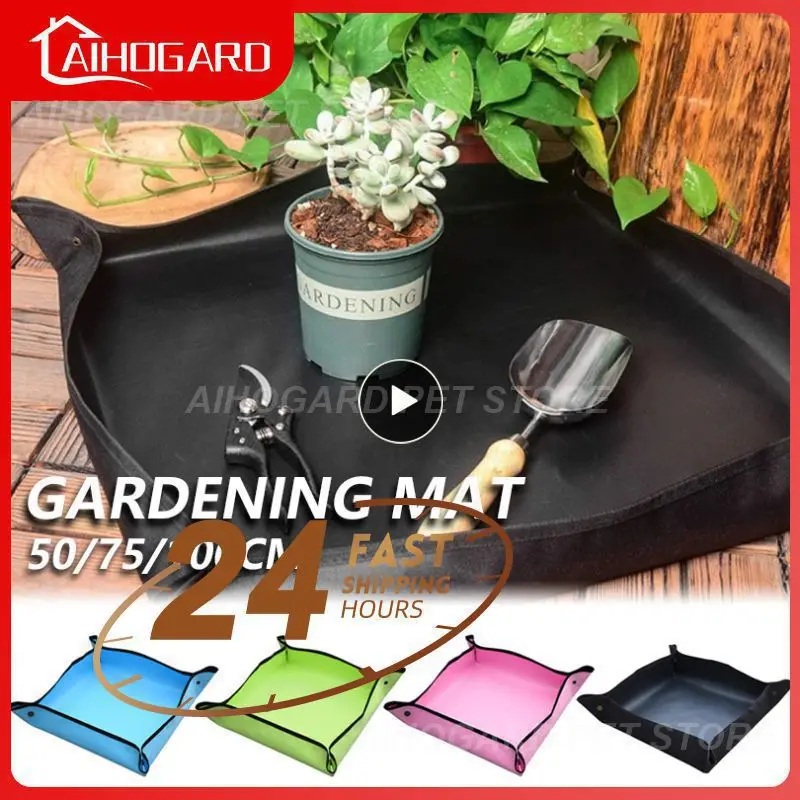 Planting Mat 100*100cm Gardening Potting Pad Foldable Garden Plant Flower Pot Transplanting Waterproof Mats Square