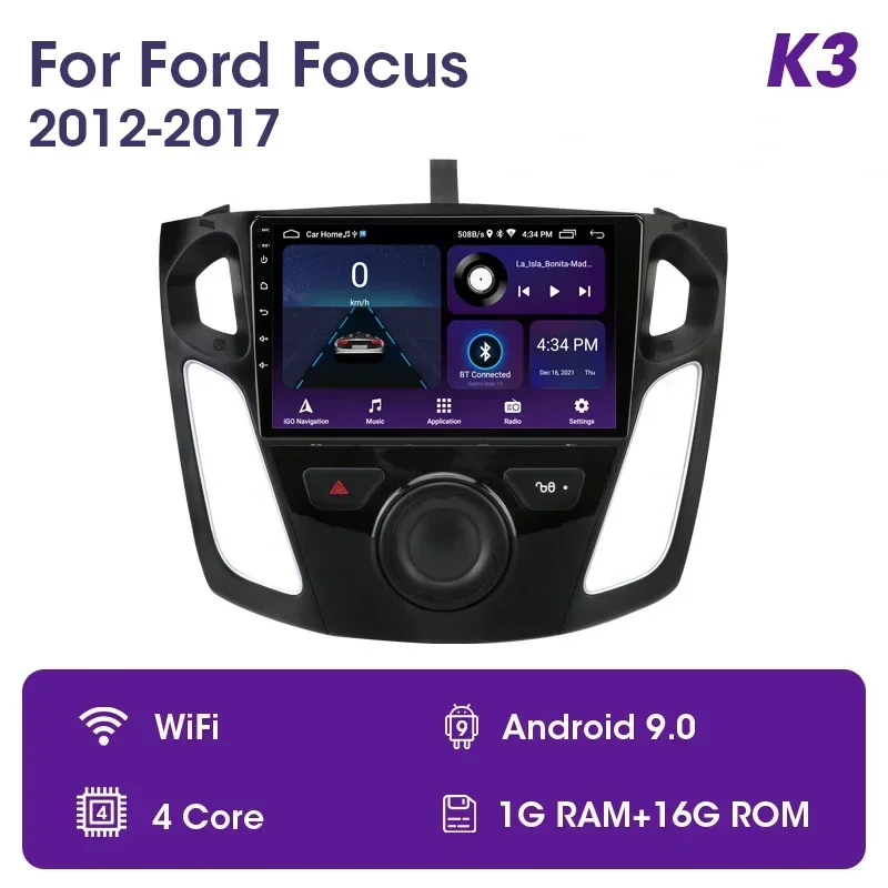 

Автомагнитола Srnubi Carplay Android 12, мультимедийный видеоплеер для Ford Focus 3 2011-2019, Авторадио 2 Din DSP 4G, стерео навигация