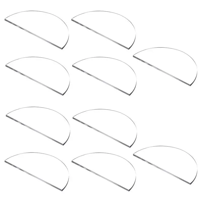 

Blank Clear Acrylic Sign 10Pcs Half Circle Acrylic Sign DIY Handwritten Blank Clear Half Circle Acrylic Guest Name Cards Wedding