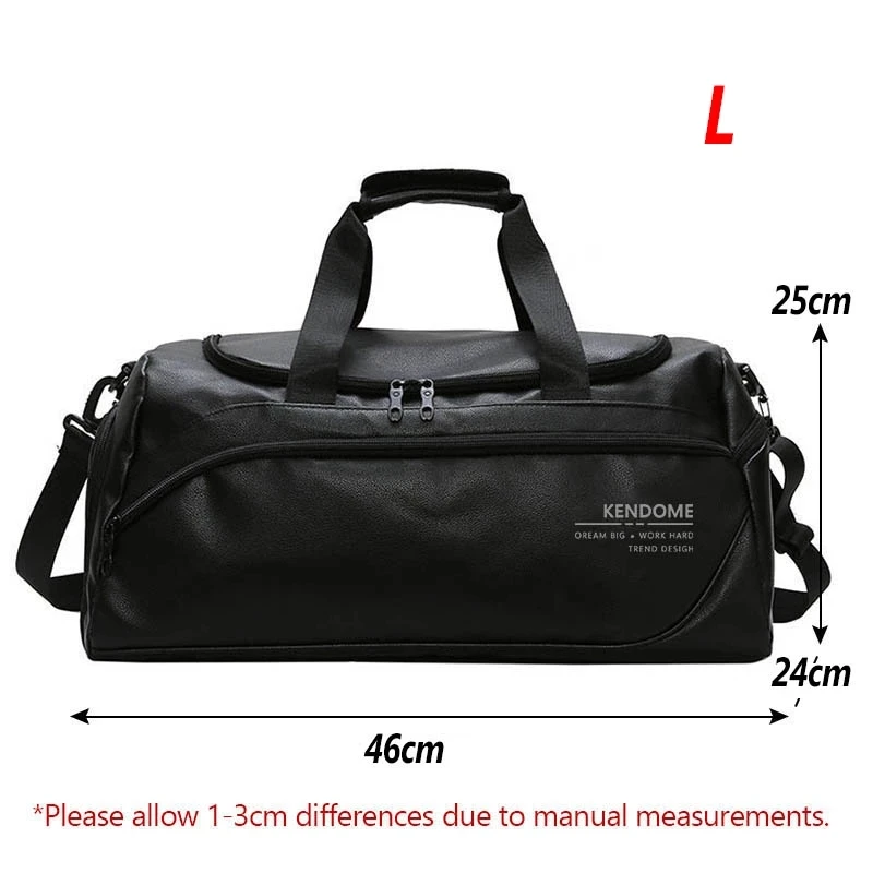 Shoulder Soft Leather Gym Bags Travel Bag for Men Men Sports Fitness Shoulder Duffel Training Luggage Tas Sac De Sport XA5WD