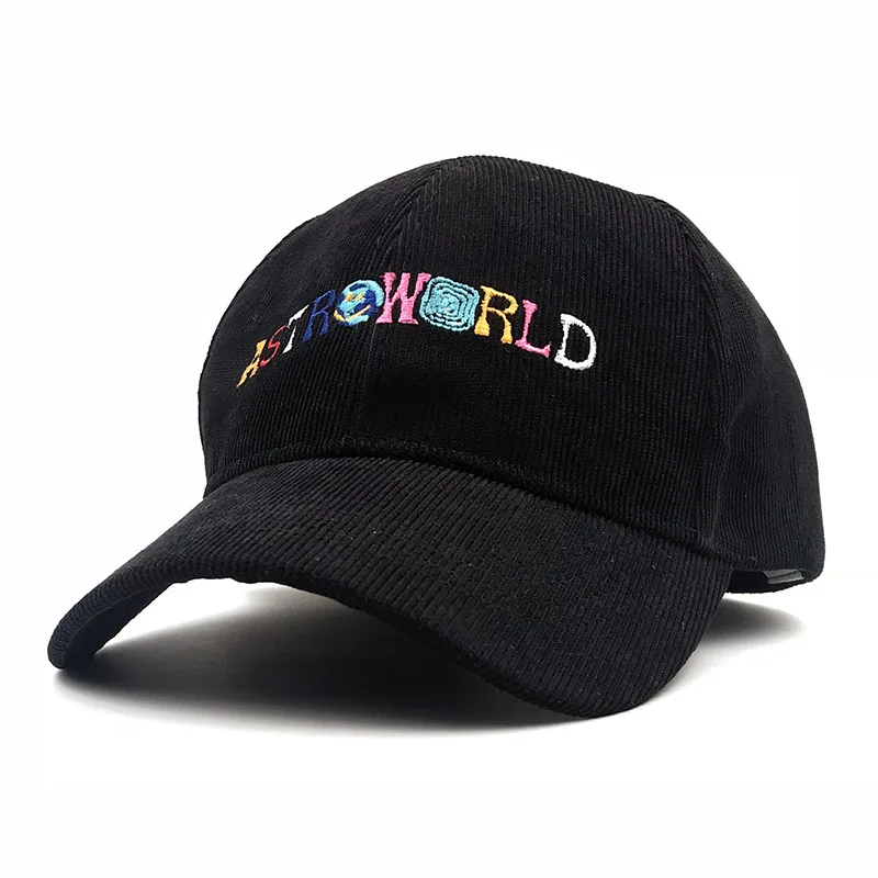 

Dad Hat Baseball Caps For Men Travis Scotts Latest Album Astroworld Letter Embroidery corduroy Hats For women кепка мужская 2022