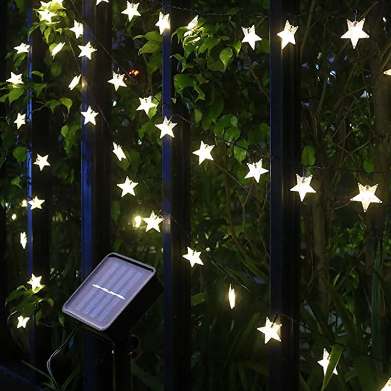 

20/30/50 LED Star Solar Light Outdoor Lamp String Lights for Holiday Christmas Party Waterproof Fairy Garden Garland Light Decor