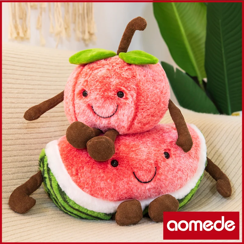 

60 см милая мягкая подушка для сна в виде арбуза и вишни, Офисная Подушка для сна, удобная домашняя подушка, детский Декор, рождественский под...