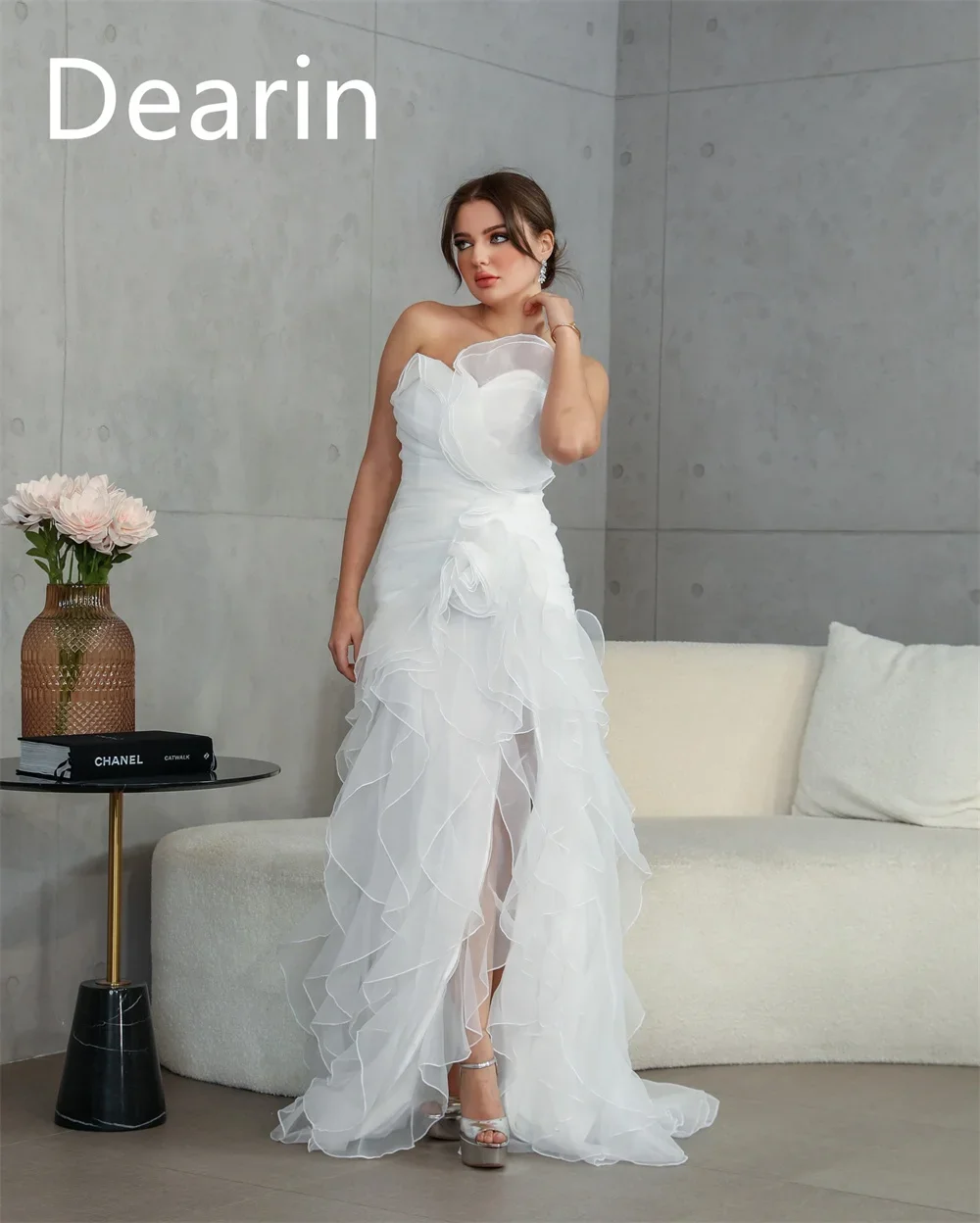 Индивидуальные YPMWZX Юбки трапециевидной формы без бретелек длиной до пола