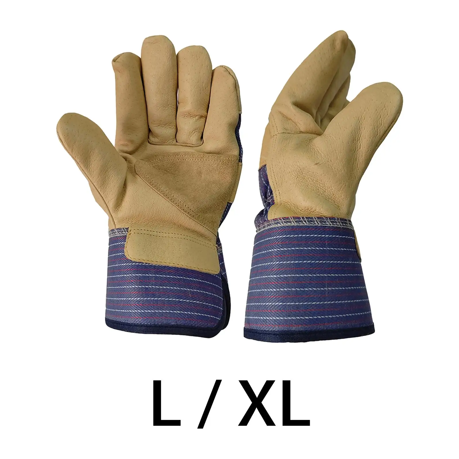 

Welding Gloves Anti Slip Soft Flexible with Reinforced Palm Durable Protective Gear Work Gloves for Warehouse Baking Fireplace