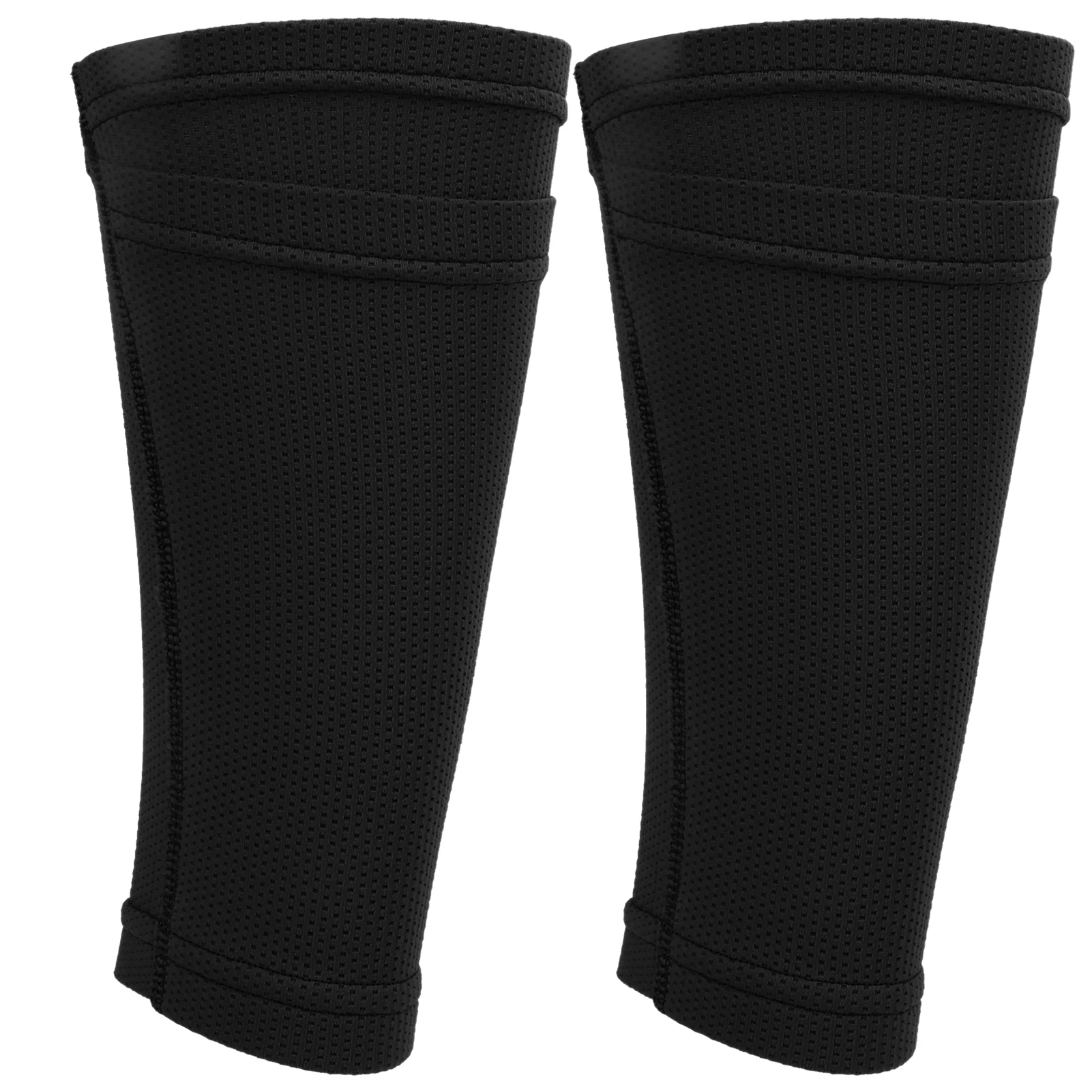 

1 Pair Soccer Shin Guard Socks Double Layer Shin Pad Sleeves for Football Training BlackYouth / M