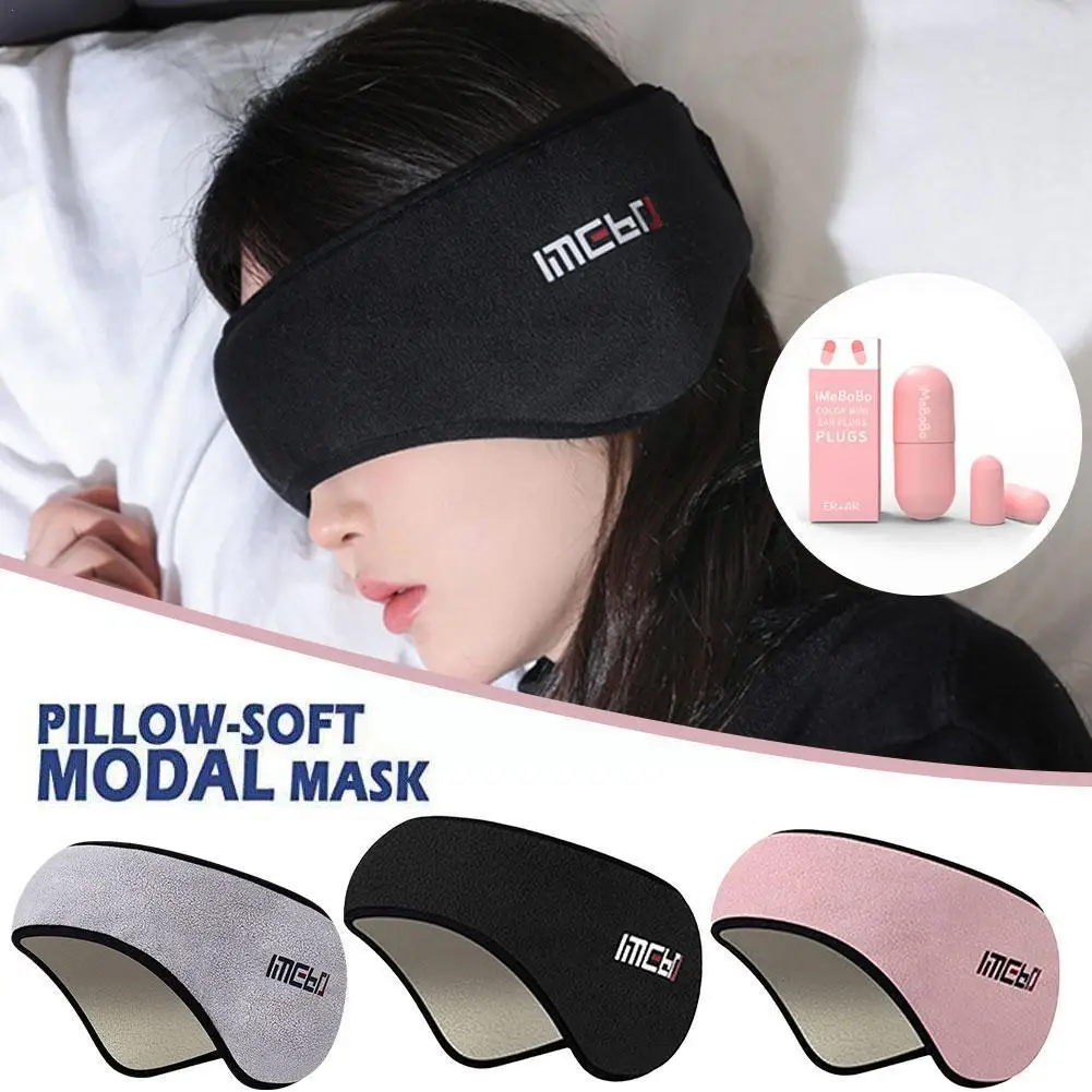 

1 Set Earmuff Sleep Mask Plush Sleeping Mask Eyemuff Eye Cover For Women Warm Relax Plush Blindfold Cotton Eyes Bandage Z9H3