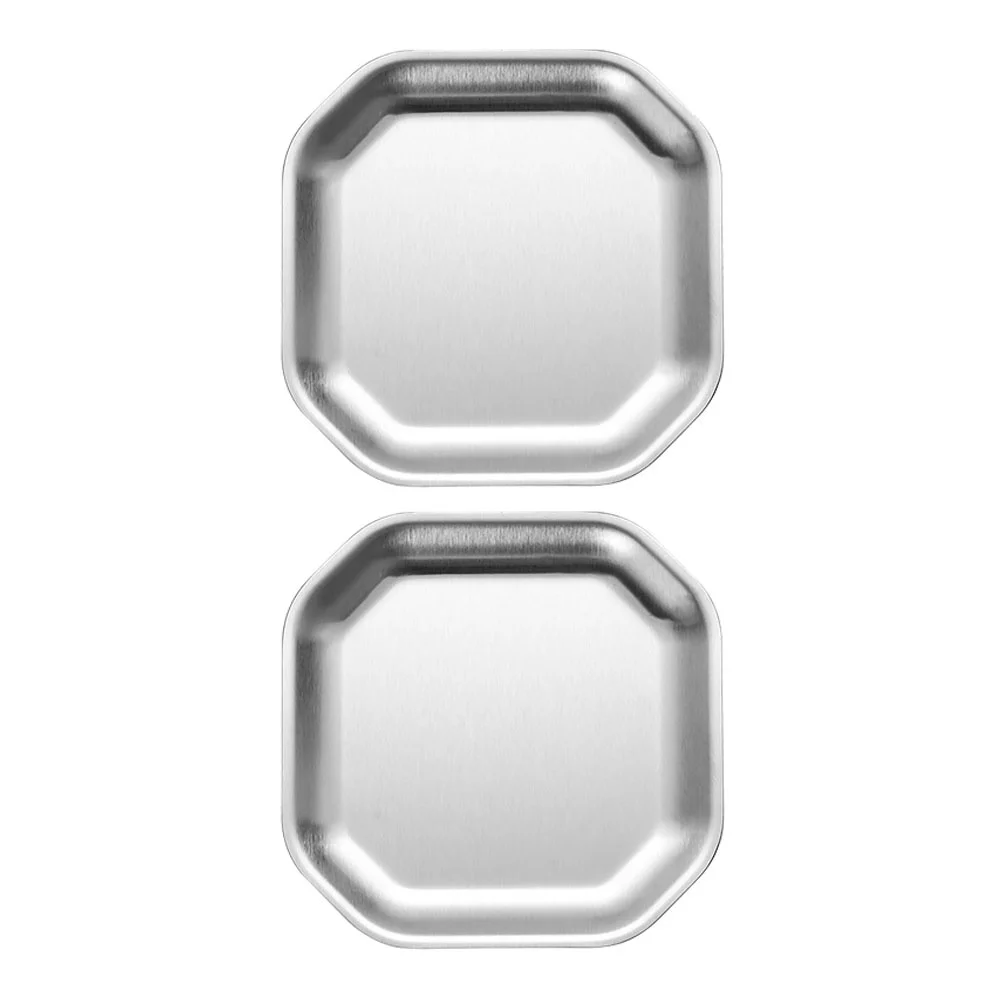 

Dish Bowls Stainless Sauce Plates Dipping Plate Appetizer Steel Dishes Mini Metal Bowl Snack Serving Soy Small Pickle Sushi