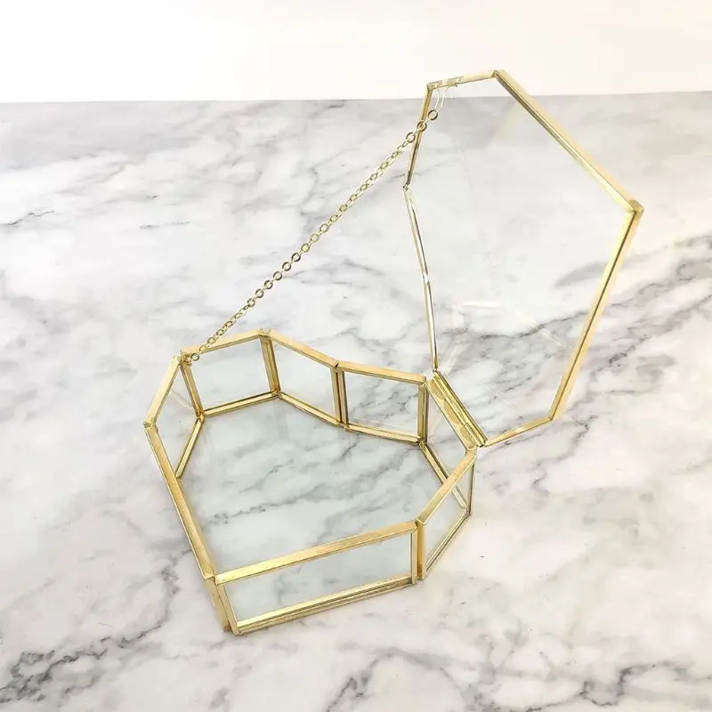 Органайзер для ювелирных изделий в форме сердца коробка хранения брелок-серьг HXBA