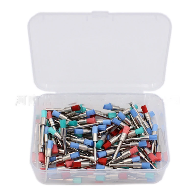 

100pcs/Box Disposable Dental Nylon Latch Polish 0.4Brush Head Whiten Clean Brush