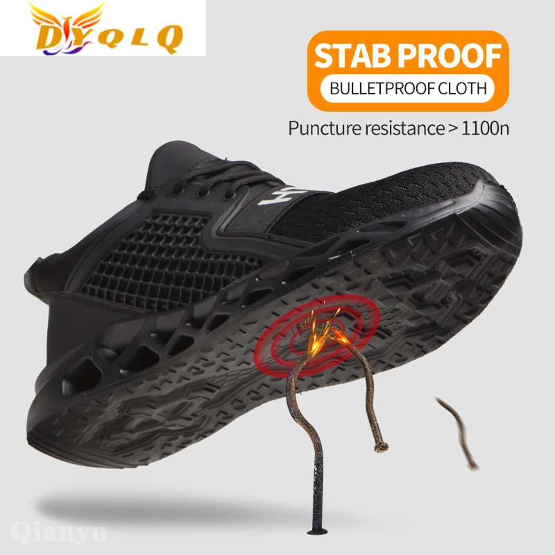 

New Adult Work Boots Steel Toe Men's Safety Boots Work Safety Shoes Men's Boots Fashion Work Sneakers Men's Shoes