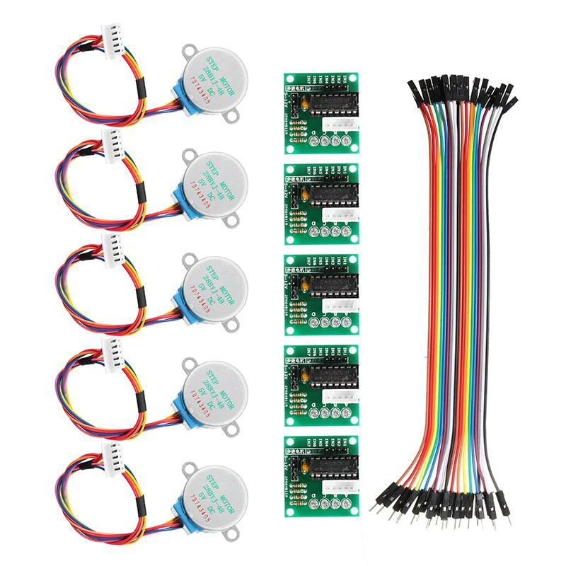 

5Pcs ULN2003 Driver Board Dupont Cable Stepper Motor For Reduction Step Motor