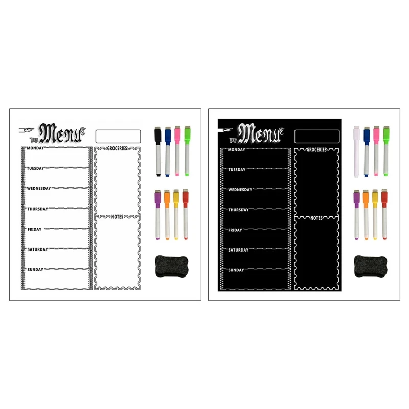 

Kitchen Fridge Board Memo Pad for Grocery To Do List Kids Teens Adults