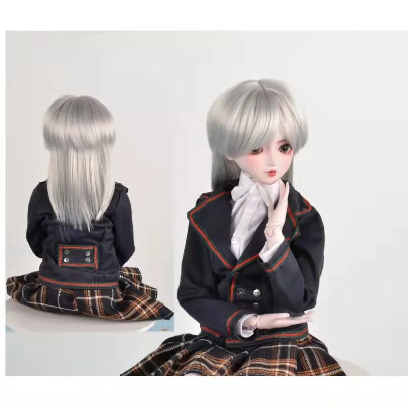 

Doll Wig 1/3 1/4 Bjd Soft Silk Straight Hair with Bangs Change Dress Up Play House Diy Toy Girl Children Gift Doll Accessories