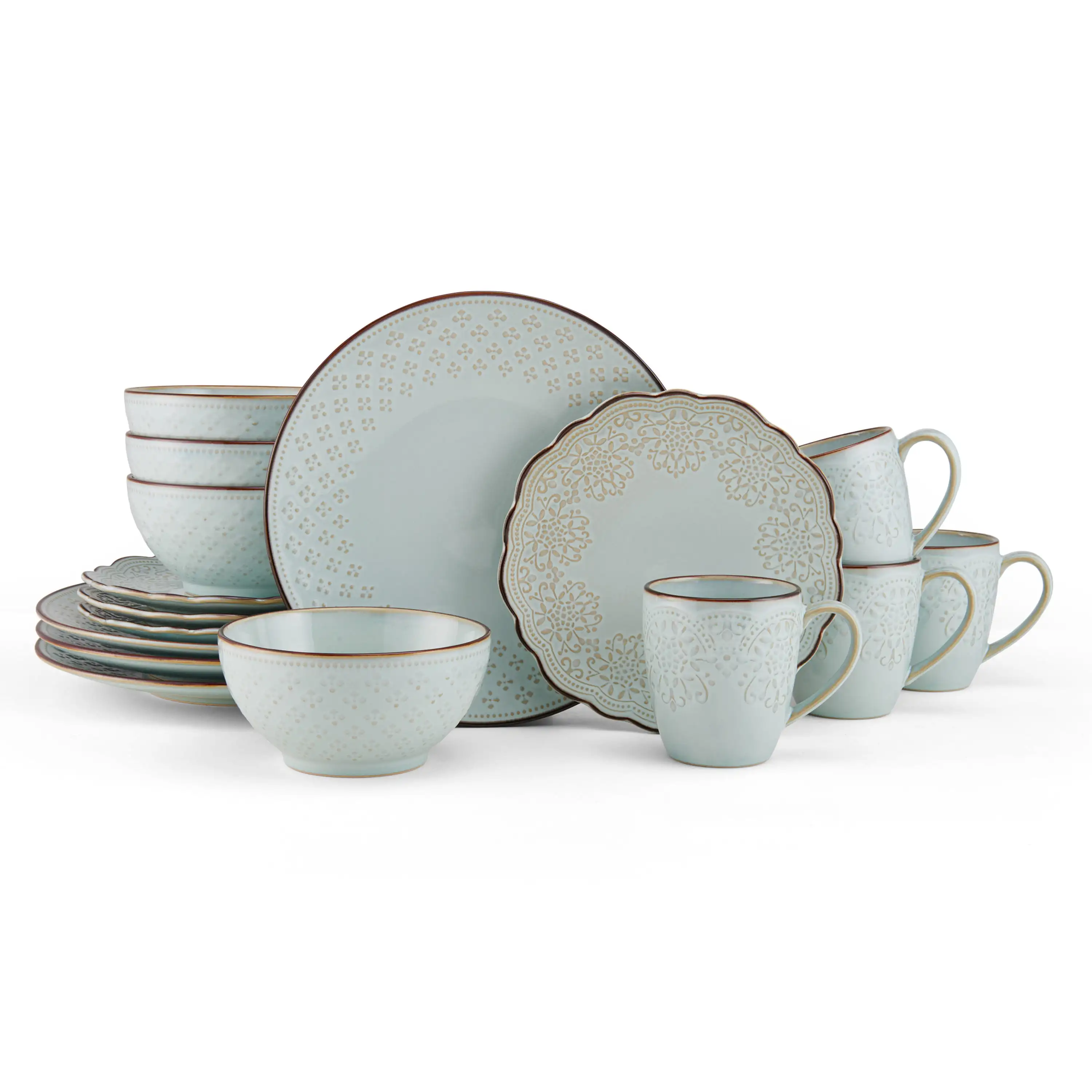 

Pfaltzgraff® Joanne Blue Stoneware 16-Piece Dinnerware Set