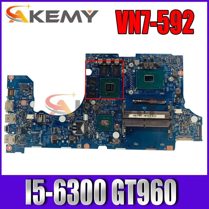 

FOR ACER For ASPIRE VN7-592G Laptop motherboard 448.06B08.0011 I5-6300 GT960 NBG6J11001 14302-1 Mainboard