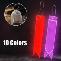 10 colors reflective strip pendant bag keychain night high gloss safety marker reflective hanger keychain accessories wholesale