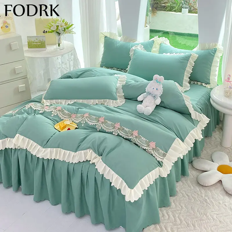

4pcs Bedding Sets Comforter Bed Linen Bedsheet Pillow Case Bedrooms Quilts Cover Bedspread Bedclothes Aesthetic Home Decoration