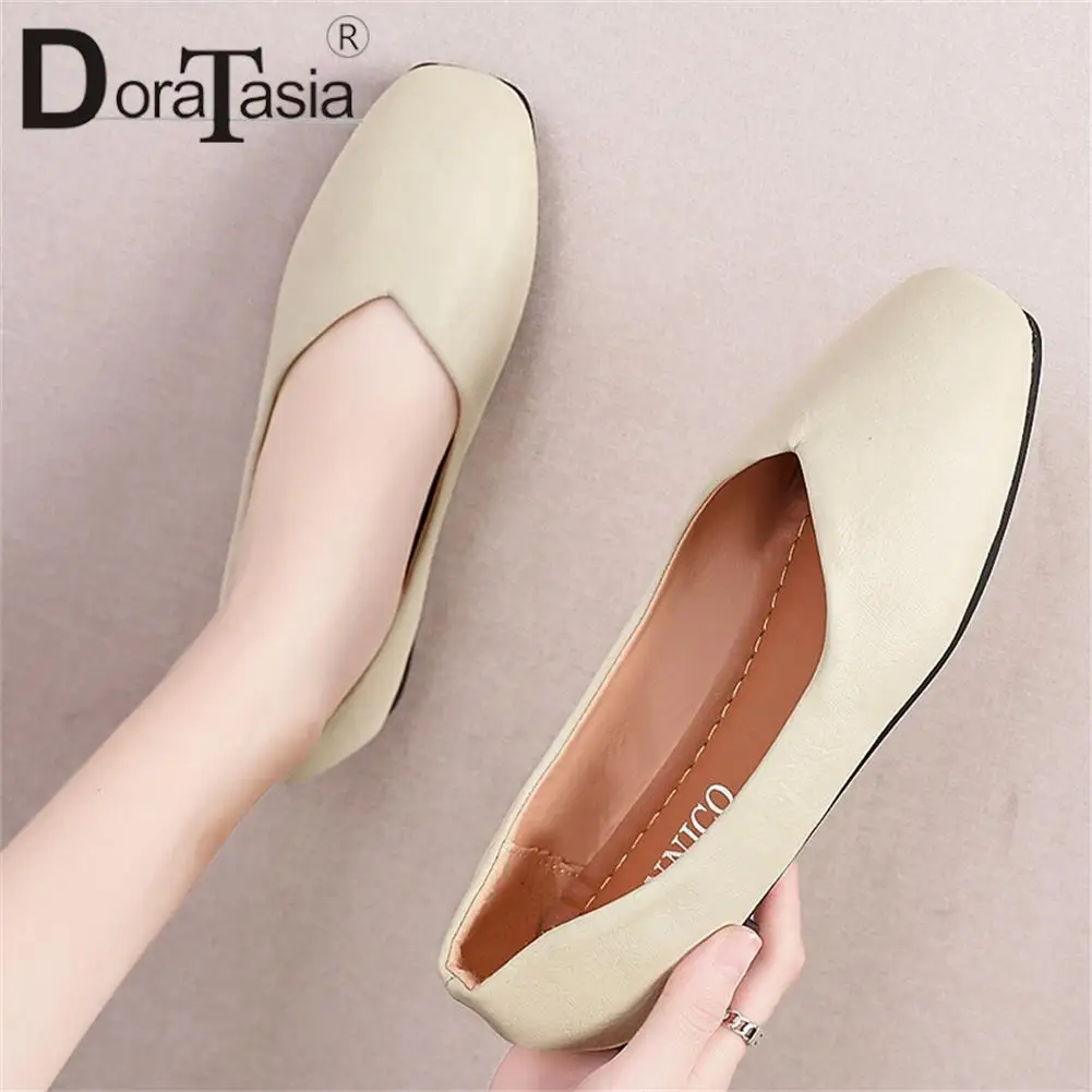 

DORATASIA Big Size 35-43 New Ladies Solid Loafers Fashion Slip-on Low Heels women's Flats 2023 Casual Comfy Light Woman Shoes
