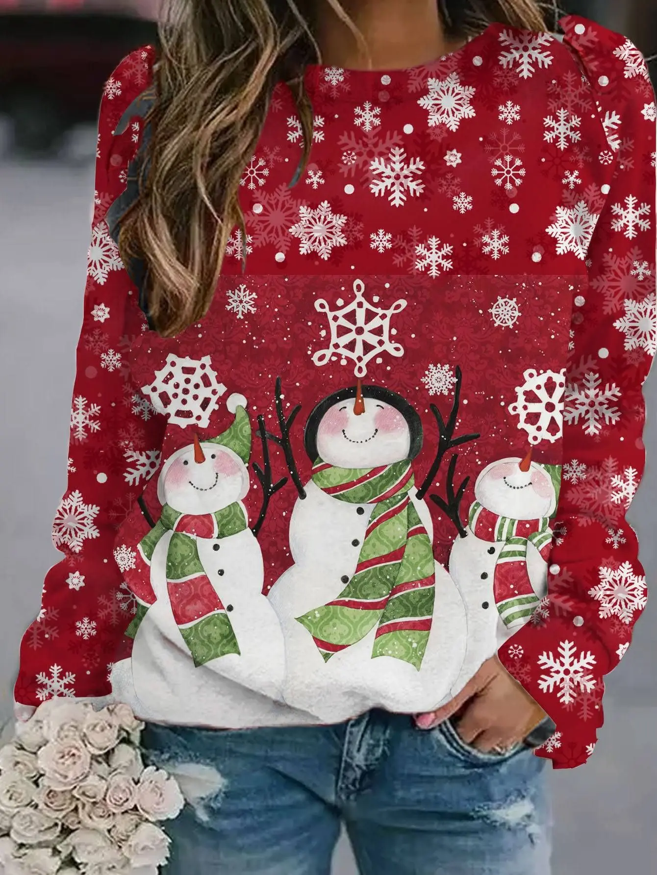 

Santa Claus Print Hoodies Women Fashion O-neck Hoodie Christmas Sweatshirts Long Sleeve Hoodie Autumn Winter Pullovers Reindeer