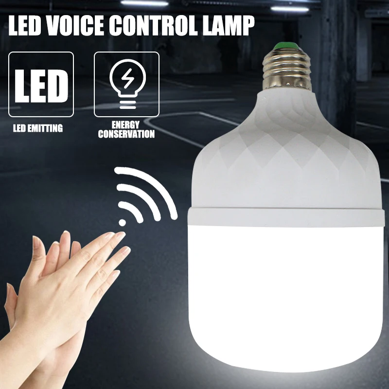 

Led E27 Sound Sensor Pir Motion Sensor Lamp 5w 10w Led Voice Contorl Lamp Stair Entrance Corridor Hallway Light