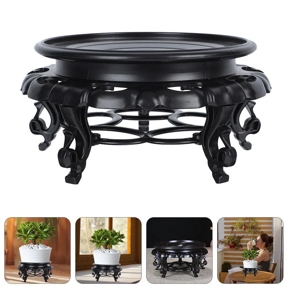 

Tray Flower Stand Shelf Home Black Bracket Display Resin Decorative Brackets