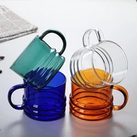 new thickened colored glass tea cups environmentally friendly high borosilicate glass teacup christmas cup mug for tea coffee