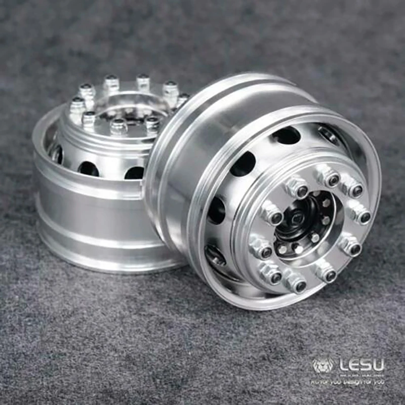 

US Warehouse LESU Front Wheel Hub Metal Parts 1/14 RC Tamiyay King Axles Tractor Truck Adult Toys TH16385