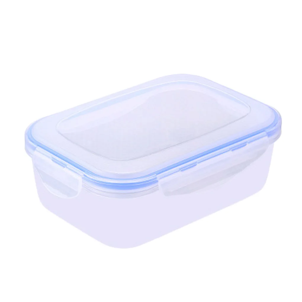 

3 pcs 380/800/1100ml Kitchen Transparent PP Food Storage Plastic Food Storage Refrigerator Box Square Microwave Lunch Box