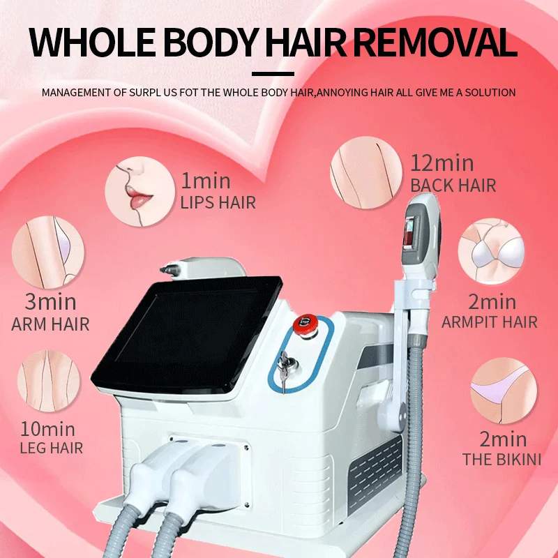 

2 in 1 Profesional IPL Nd Yag Laser Hair Tatoo Removal Machine Portable Multifunction High-End Beauty Salon Use