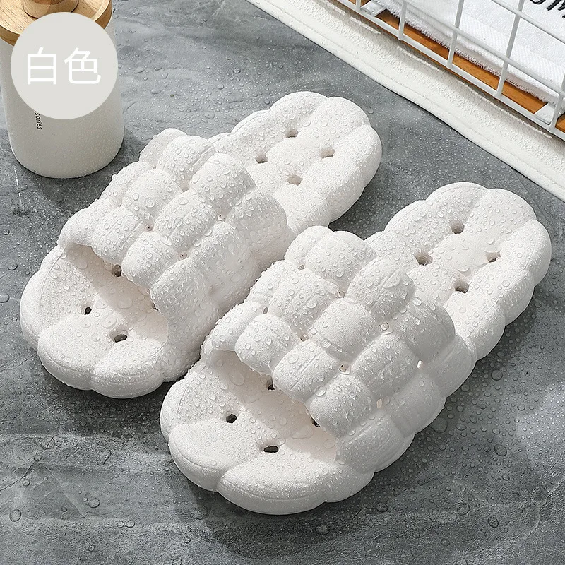 Leaky Slippers Home Bathroom Female Couple Non Slip Slippers Men Shoes for Women Personalized Deodorization