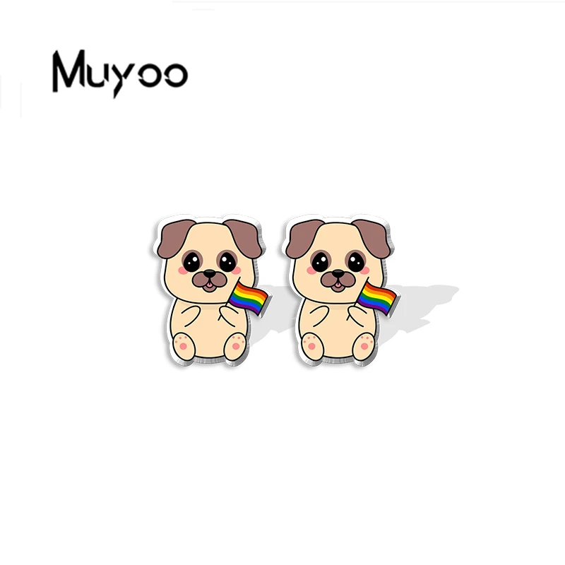 2022 Новое поступление Модные Разноцветные серьги-гвоздики в виде мультяшной