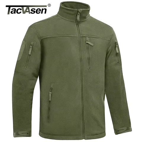 Флисовая куртка TACVASEN мужская черная — внешний вид товара