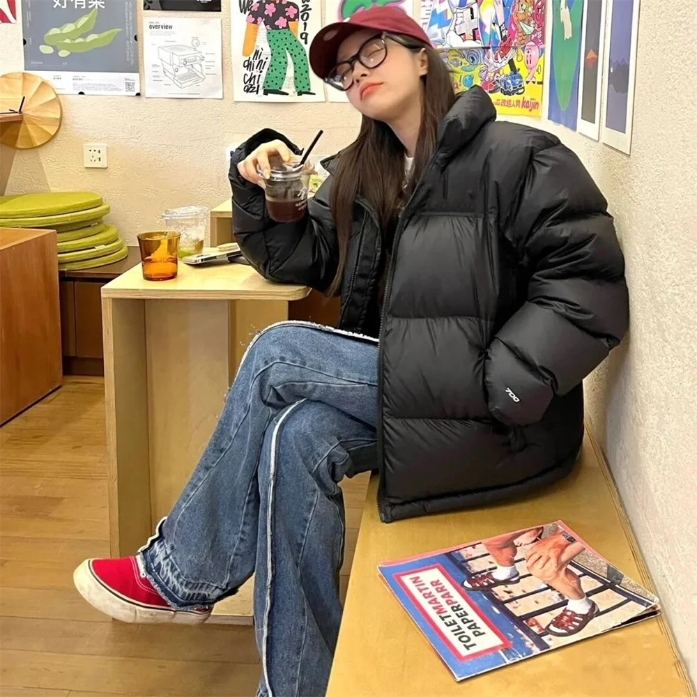 Embroidered 1996 US edition down cotton jacket windproof and waterproof bread jacket winter warm and thick men's and women's cot