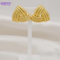 exquisite luxurious style drop hoop earrings triangle shape earrings 24k earrings for women wedding gift