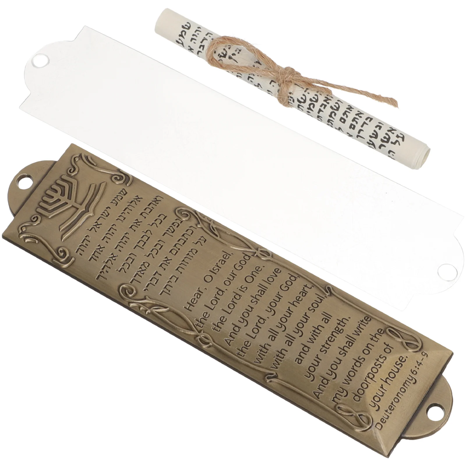 

Vintage Delicate 2-hole Jewish Symbols Mezuzah Alloy Mezuzah Prayer Mezuzah Blessing Mezuzah Catholic Mezuzah
