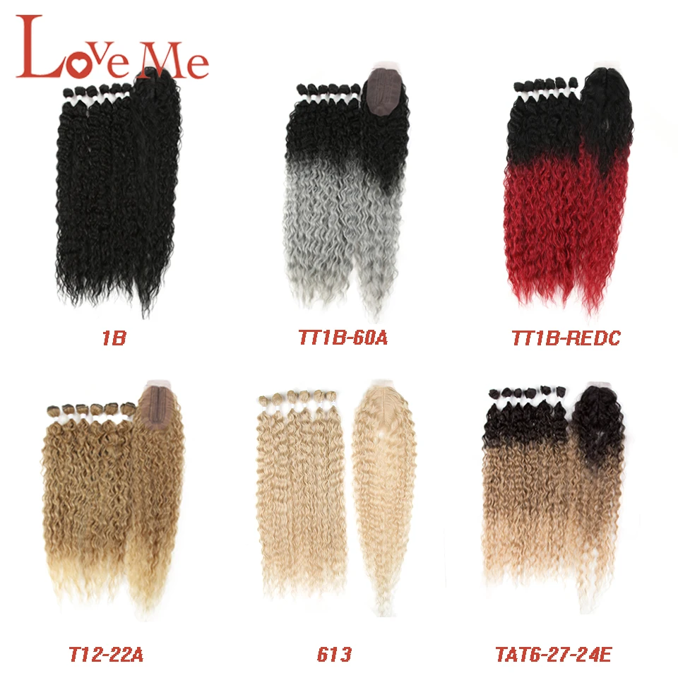 Long Deep Curly Weave Synthetic Hairs Kinky Culry Twist Good Quality Natural Soft Haris Ombre Color Blonde Red Hair Extensions images - 6