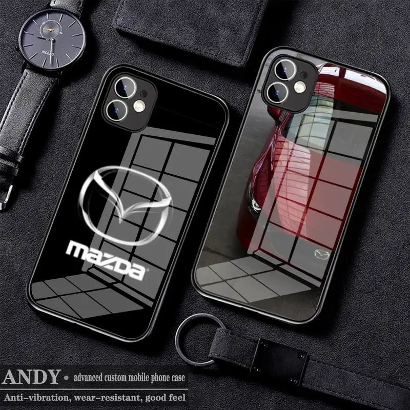 

Чехол для телефона из закаленного стекла M-mAzDa для известного бренда Iphone6 6s 7 8 Plus XR X XS XSmax 11 12 13 Pro Mini Max