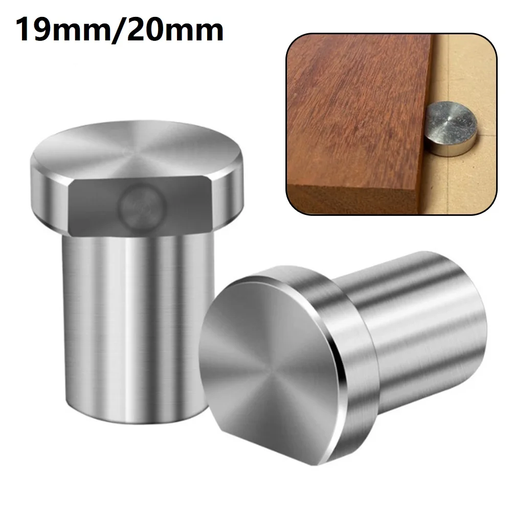 1x Bench Dogs Workbench Peg Brake Stainless Steel Stop Clamp 19 20mm Positioning Planing Plug Shop Essential Woodworking Tool