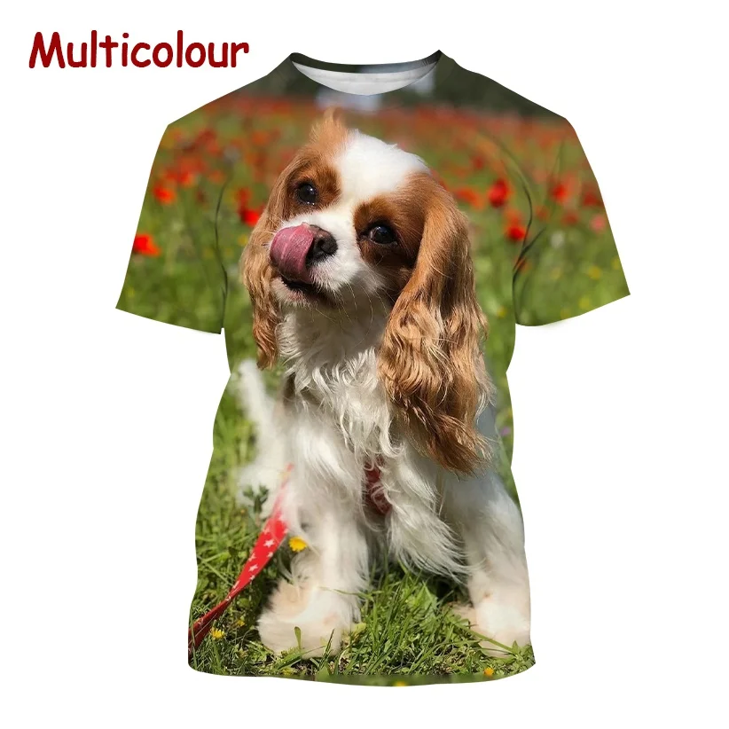 

2022 Men/Women's 3D Printed T-Shirt Beautiful Cavalier Dog New Fashion Hip Hop Casual Short Sleeve S-5XL