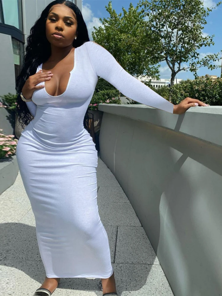 

Sexy Dress 2023 Spring New Fashion Casual Slim Fit U Neck Sleeveless Slim Dress