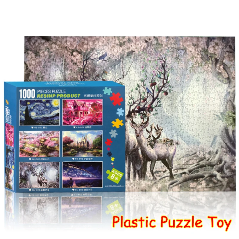 

1000 Pieces Of Plastic Jigsaw Puzzle For Children Cartoon Landscape Puzzle Small Gift For Boys And Girls