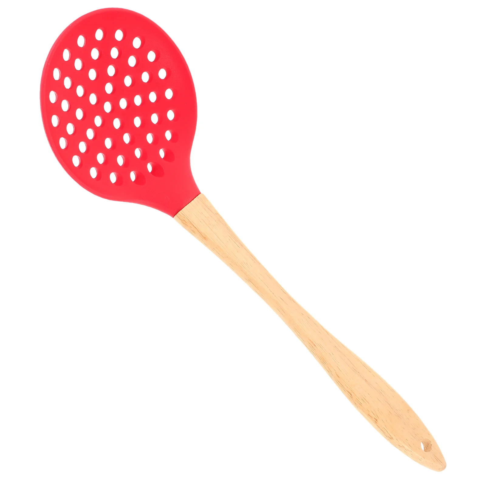 Кухонная утварь силиконовый скиммер горячий горшок дуршлаг ложка красный