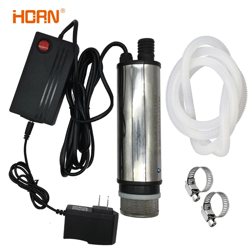 

DC 12V 30L/min Portable Mini Electric Submersible Pump For Pumping Diesel Oil Water Fuel Transfer Pump Stainless Steel Shell
