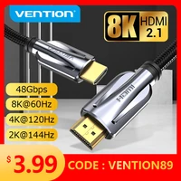 vention hdmi 2 1 cable 8k60hz 4k120hz 48gbps hdmi digital cables hdmi 2 1 cable splitter for hdr10 ps5 switch cable hdmi 2 1